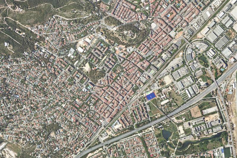 Ortofoto actual del núcleo de Castelldefels