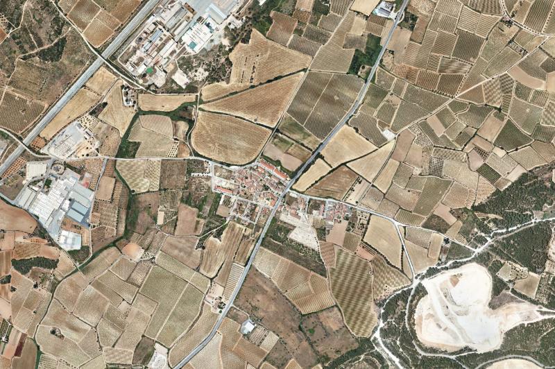 Ortofoto actual del núcleo de Castellet i la Gornal