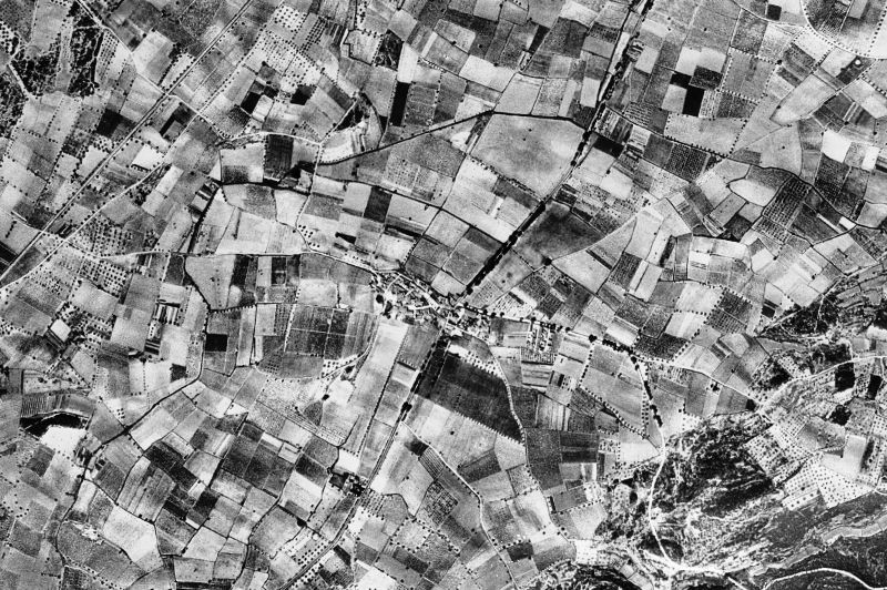 Ortofoto de 1956-1957 del núcleo de Castellet i la Gornal
