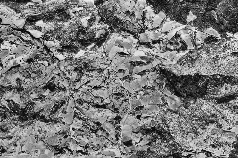 Ortofoto de 1956-1957 del núcleo de Castellfollit del Boix