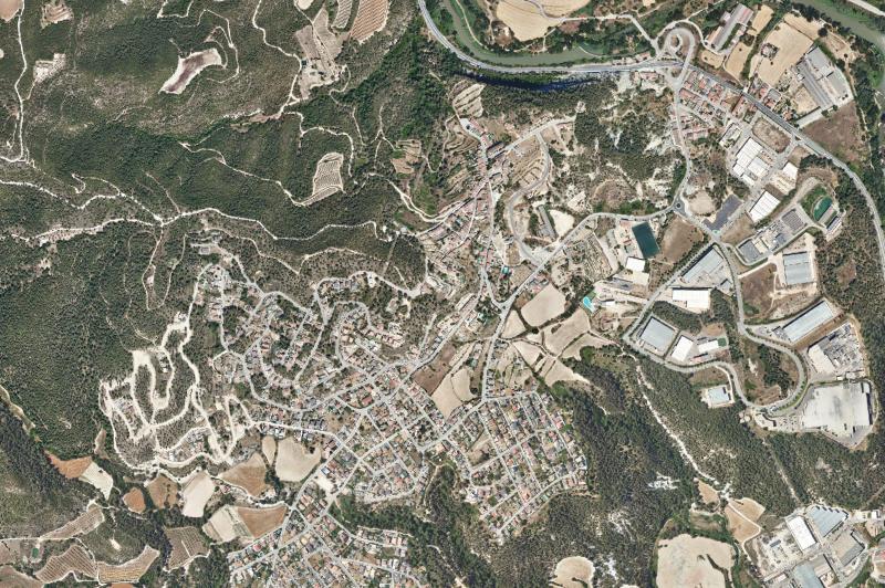 Ortofoto actual del núcleo de Castellgalí