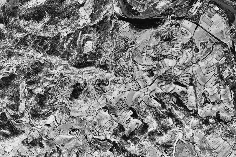 Ortofoto de 1956-1957 del núcleo de Castellgalí