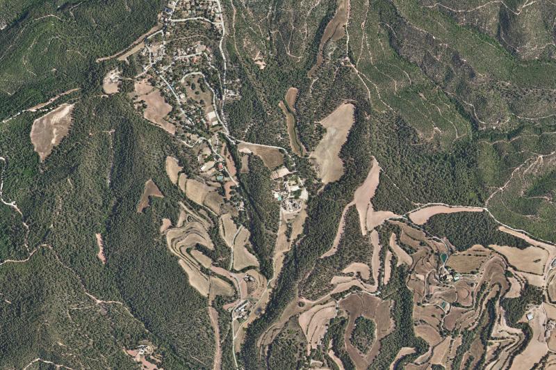 Ortofoto actual del núcleo de Castellnou de Bages