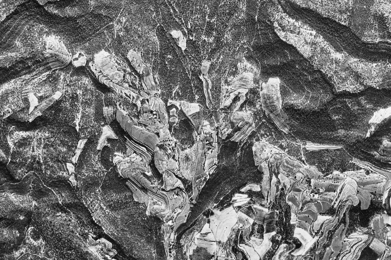 Ortofoto de 1956-1957 del núcleo de Castellnou de Bages