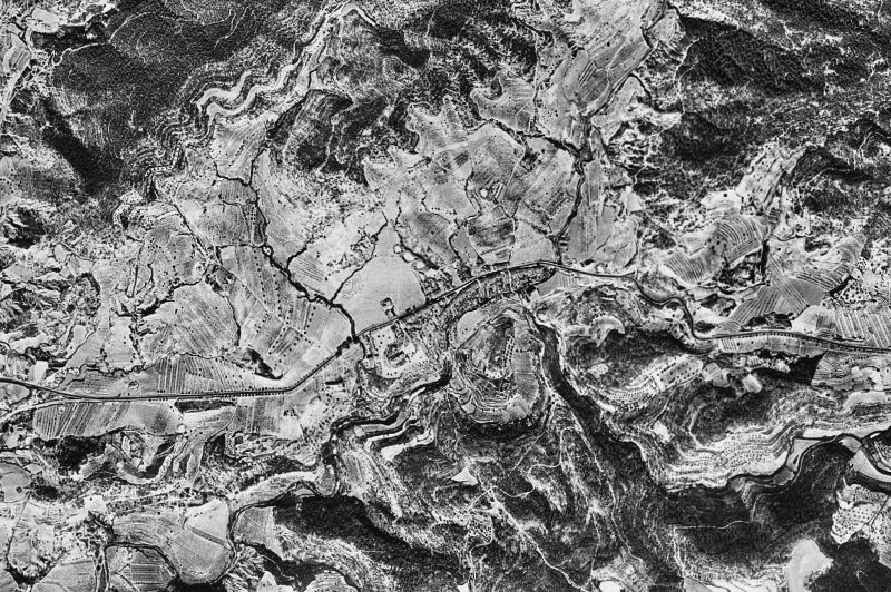 Ortofoto de 1956-1957 del núcleo de Castellolí