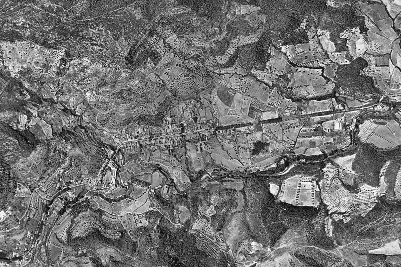 Ortofoto de 1956-1957 del núcleo de Cervelló