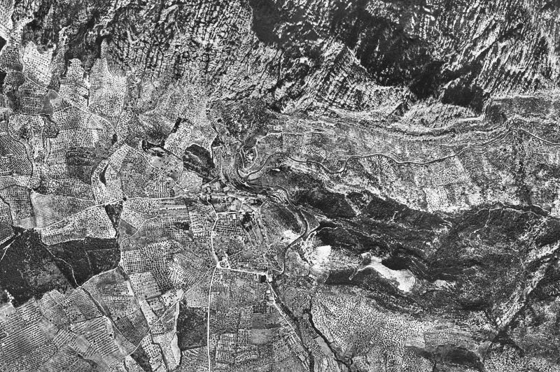 Ortofoto de 1956-1957 del núcleo de Collbató