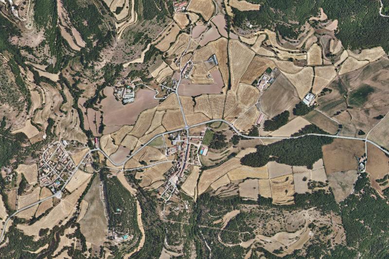 Ortofoto actual del núcleo de Collsuspina
