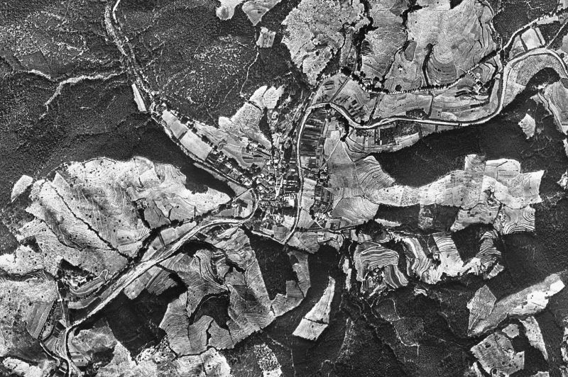 Ortofoto de 1956-1957 del núcleo de Dosrius