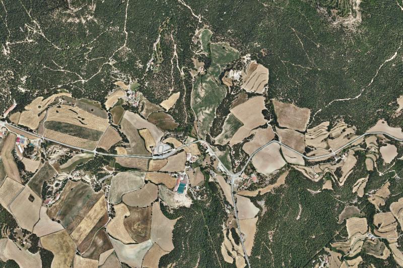 Ortofoto actual del núcleo de L'Espunyola