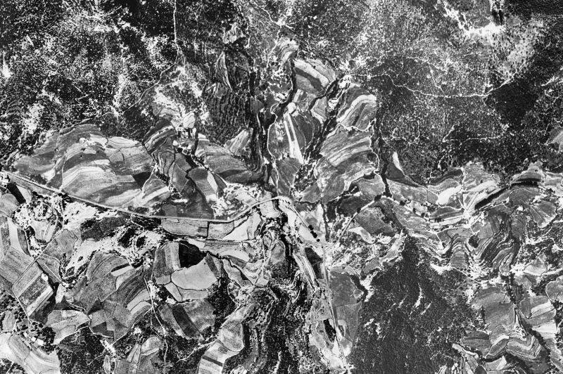 Ortofoto de 1956-1957 del núcleo de L'Espunyola