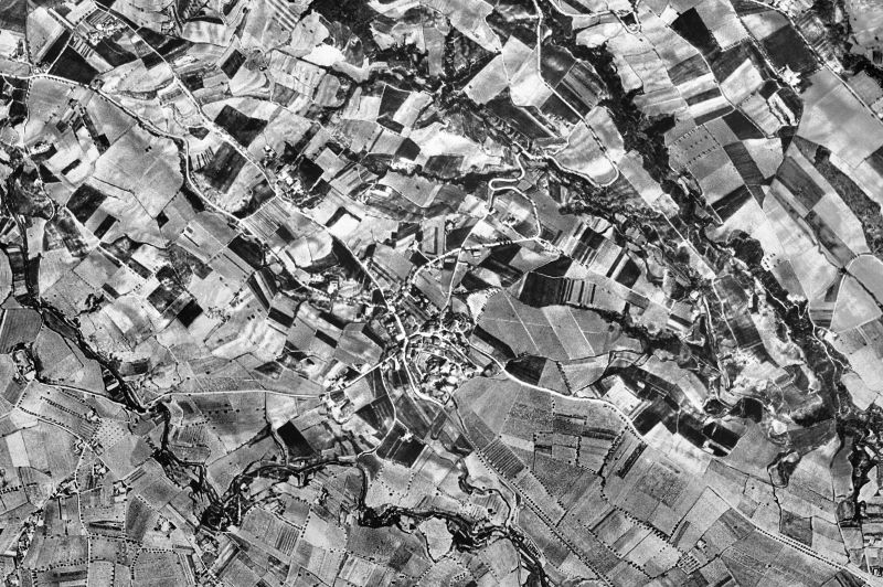 Ortofoto de 1956-1957 del núcleo de Font-rubí
