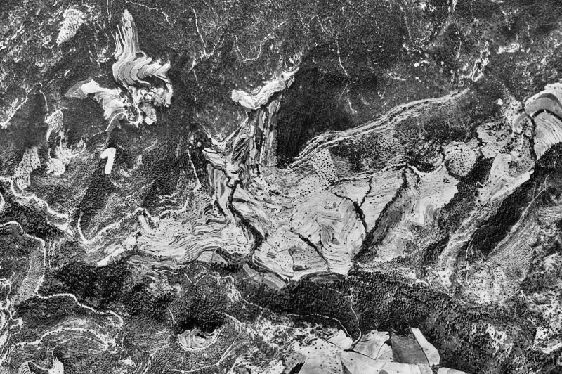 Ortofoto de 1956-1957 del núcleo de Gallifa