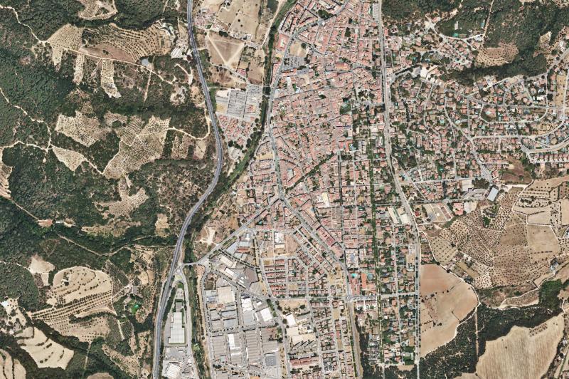 Ortofoto actual del núcleo de La Garriga