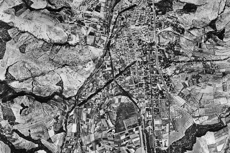 Ortofoto de 1956-1957 del núcleo de La Garriga