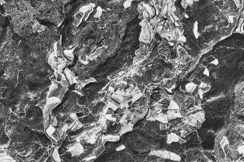 Ortofoto de 1956-1957 del núcleo de Gaià