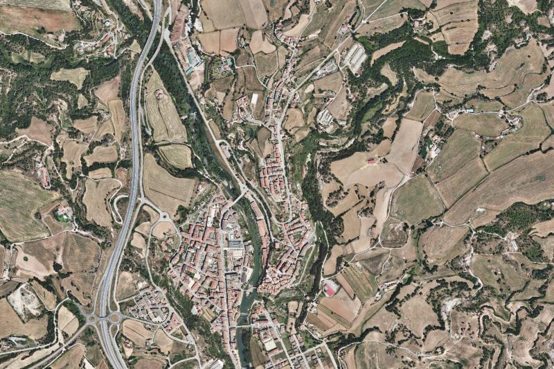 Ortofoto actual del núcleo de Gironella