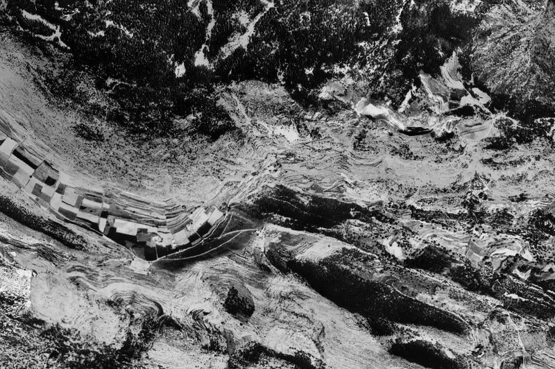 Ortofoto de 1956-1957 del núcleo de Gisclareny
