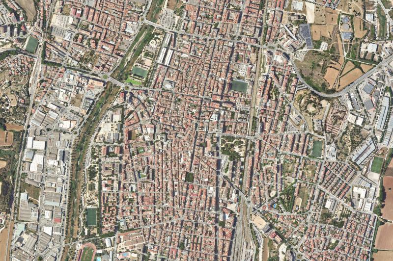 Ortofoto actual del núcleo de Granollers