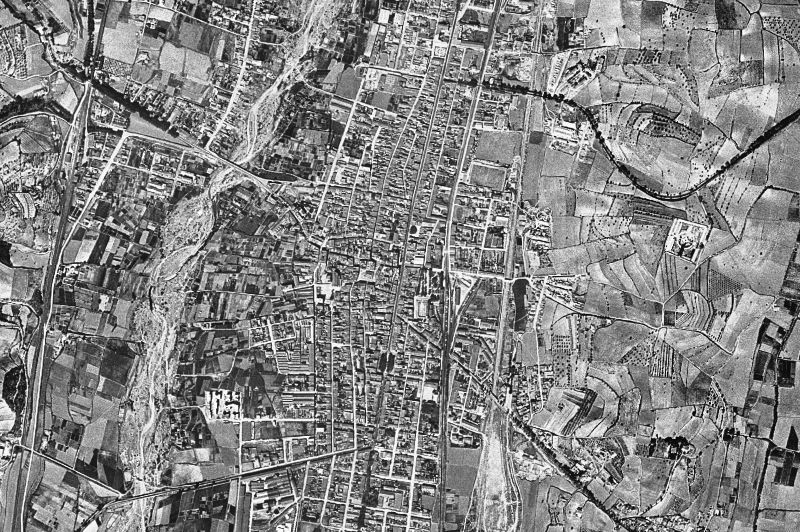 Ortofoto de 1956-1957 del núcleo de Granollers