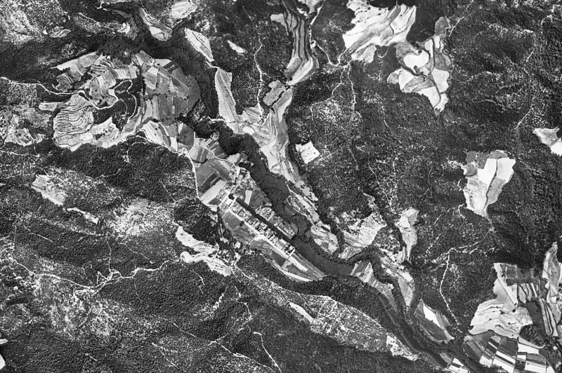 Ortofoto de 1956-1957 del núcleo de Gualba