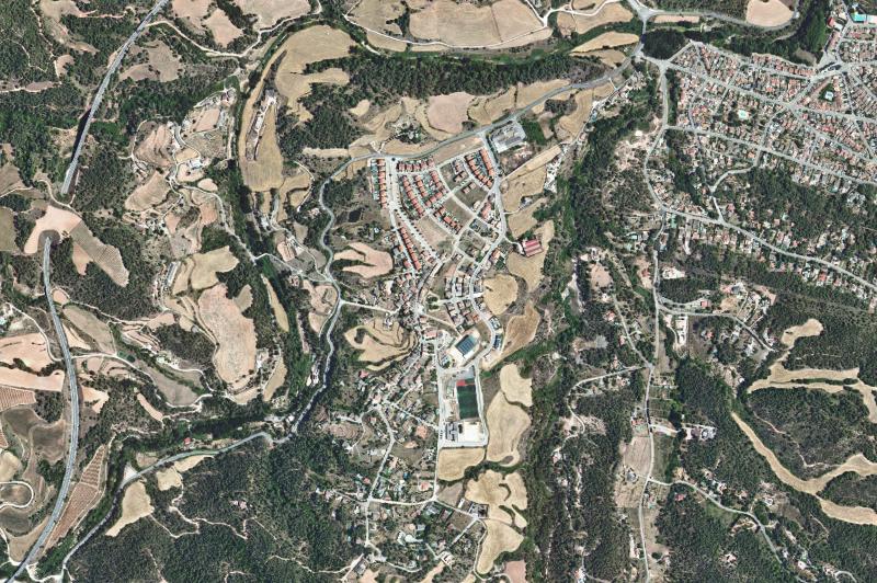 Ortofoto actual del núcleo de Sant Salvador de Guardiola