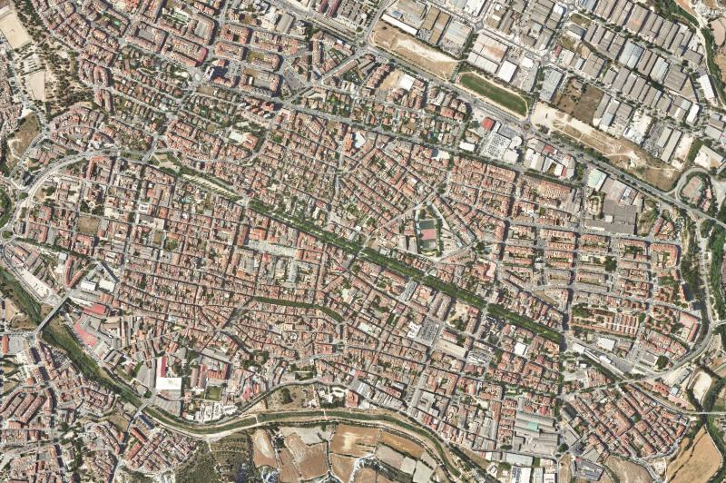 Ortofoto actual del núcleo de Igualada