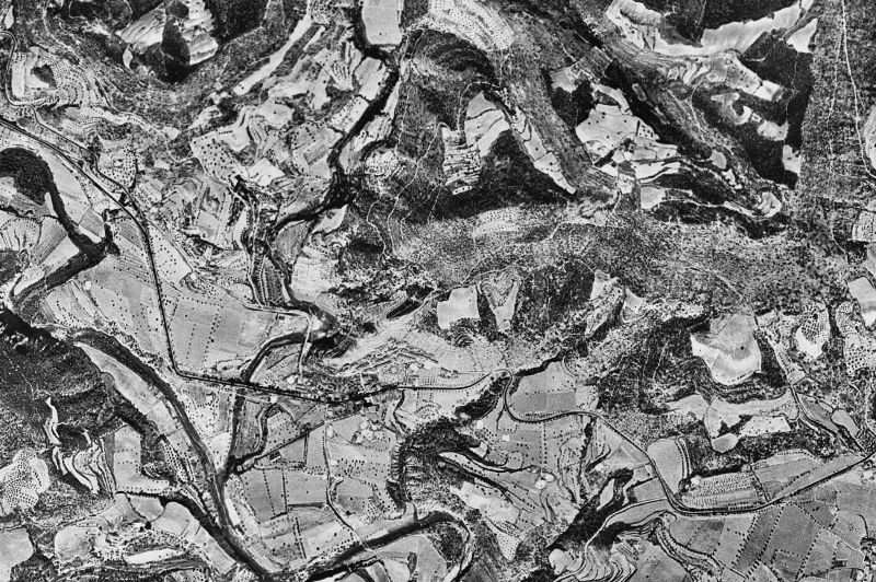 Ortofoto de 1956-1957 del núcleo de Jorba