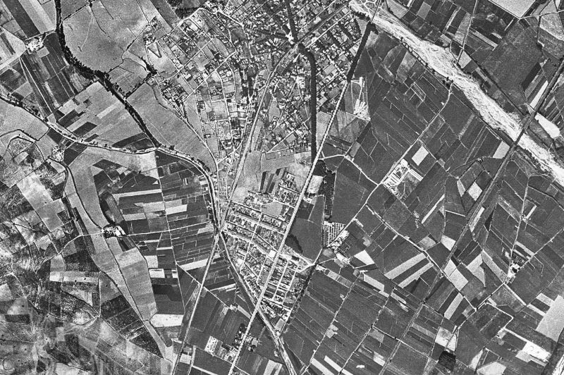 Ortofoto de 1956-1957 del núcleo de La Llagosta