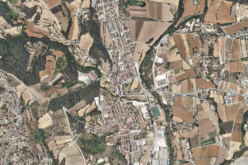 Ortofoto actual del núcleo de Lliçà d'Amunt
