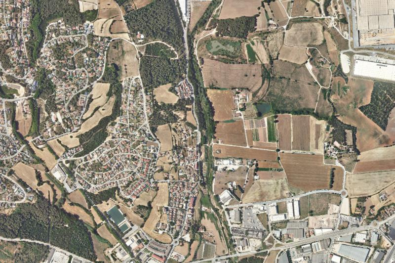 Ortofoto actual del núcleo de Lliçà de Vall