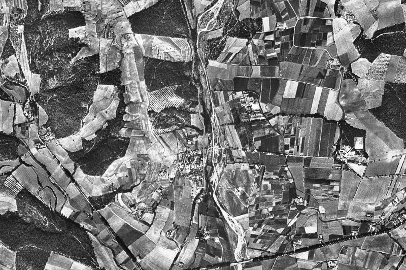 Ortofoto de 1956-1957 del núcleo de Lliçà de Vall