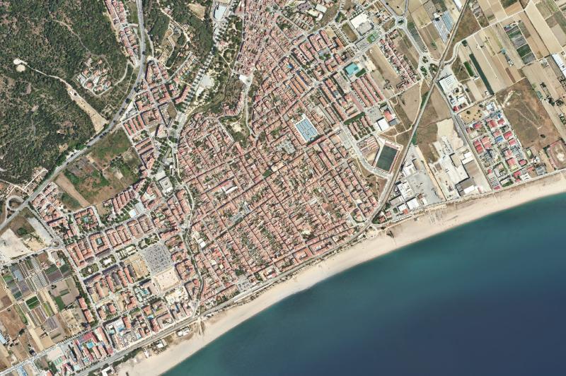 Ortofoto actual del núcleo de Malgrat de Mar