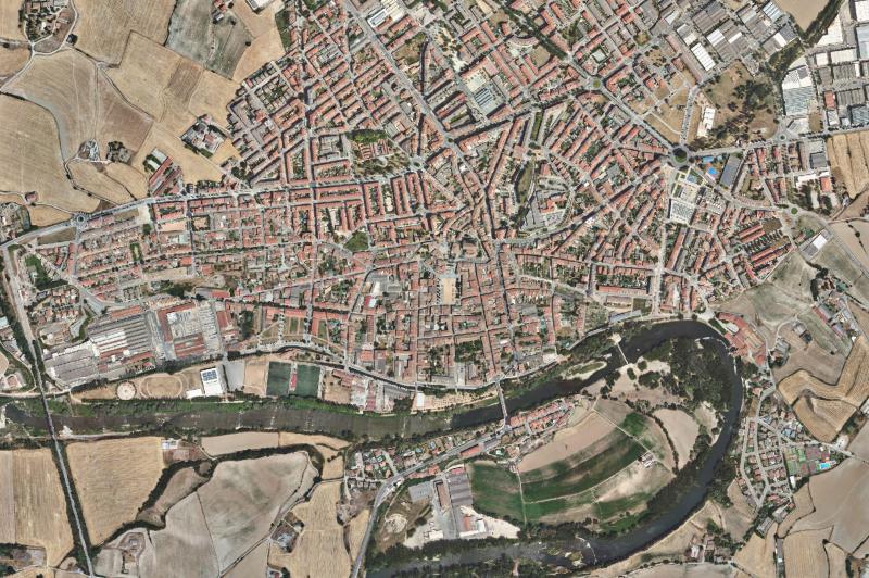 Ortofoto actual del núcleo de Manlleu