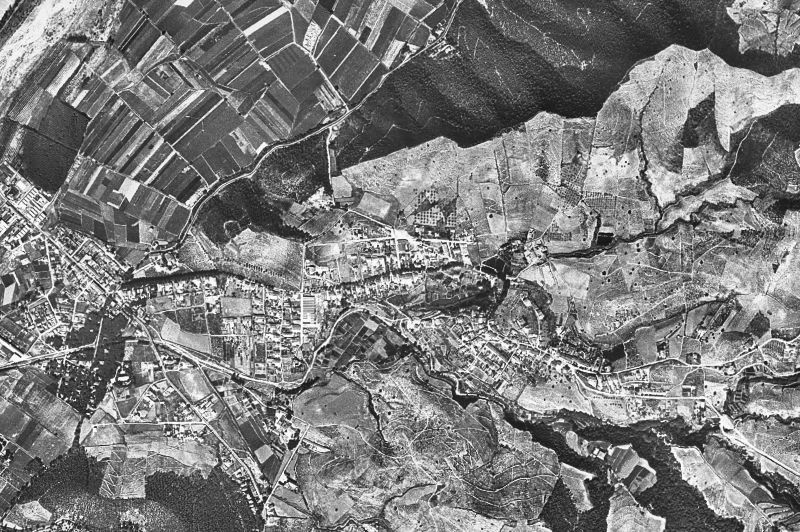 Ortofoto de 1956-1957 del núcleo de Martorelles