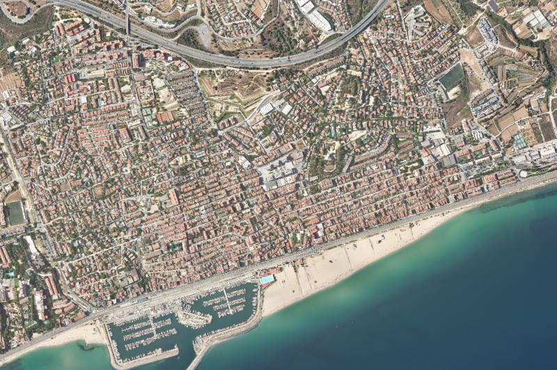Ortofoto actual del núcleo de El Masnou