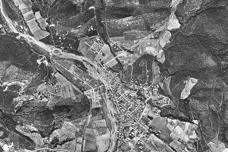 Ortofoto de 1956-1957 del núcleo de Matadepera
