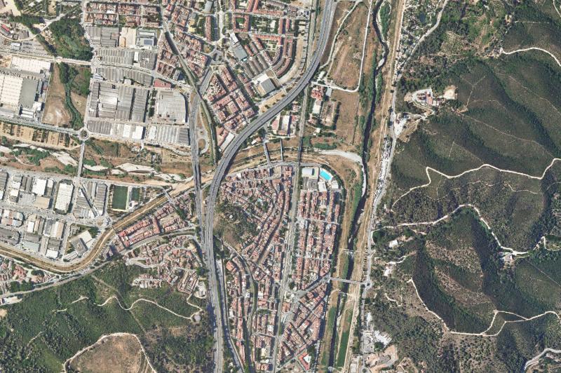 Ortofoto actual del núcleo de Montcada i Reixac