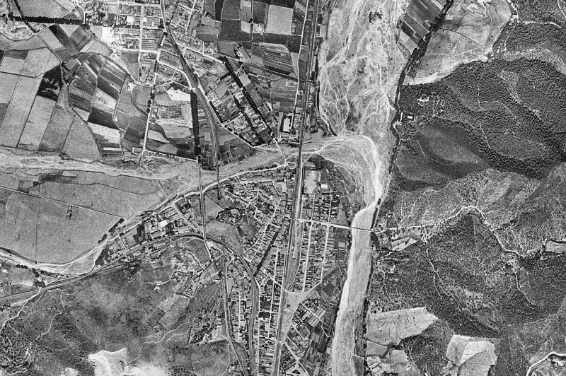 Ortofoto de 1956-1957 del núcleo de Montcada i Reixac