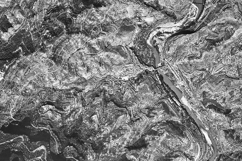 Ortofoto de 1956-1957 del núcleo de Monistrol de Montserrat