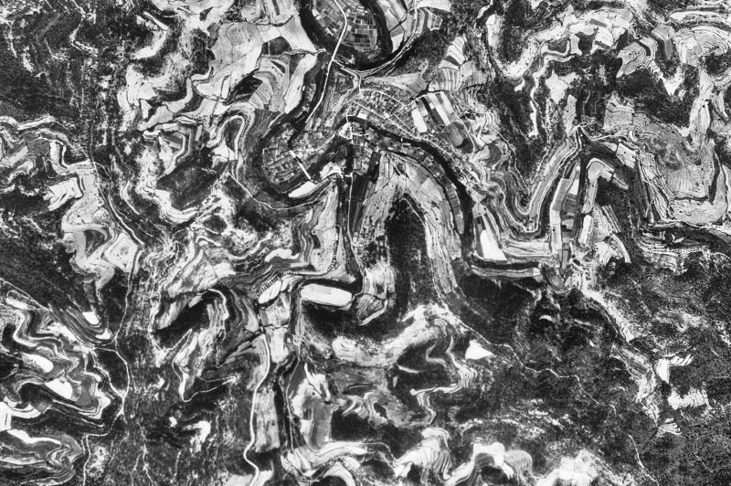 Ortofoto de 1956-1957 del núcleo de Monistrol de Calders