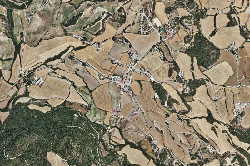 Ortofoto actual del núcleo de Montmajor