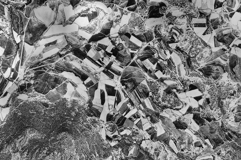 Ortofoto de 1956-1957 del núcleo de Montmajor