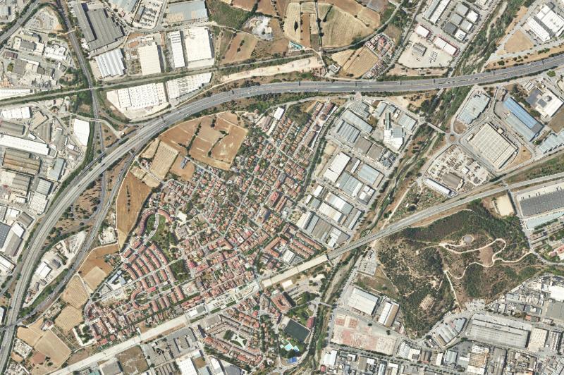 Ortofoto actual del núcleo de Montmeló