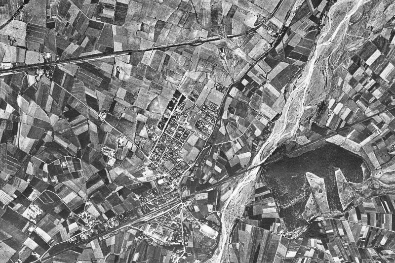 Ortofoto de 1956-1957 del núcleo de Montmeló