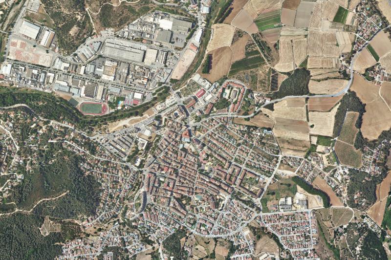 Ortofoto actual del núcleo de Montornès del Vallès