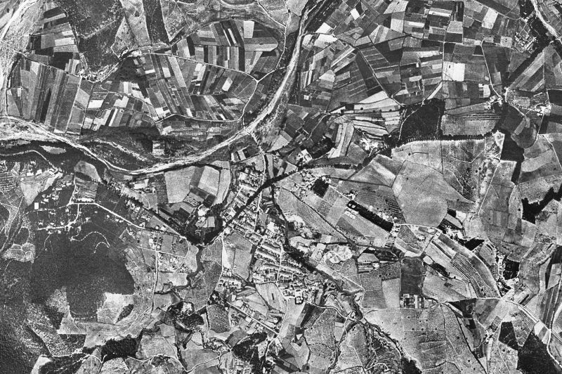 Ortofoto de 1956-1957 del núcleo de Montornès del Vallès