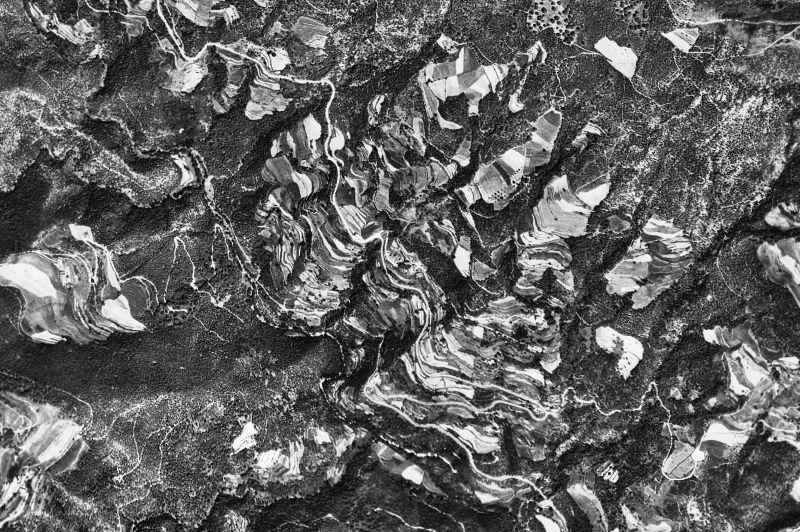 Ortofoto de 1956-1957 del núcleo de Montseny