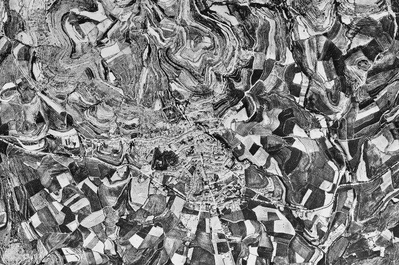 Ortofoto de 1956-1957 del núcleo de Moià