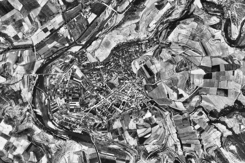 Ortofoto de 1956-1957 del núcleo de Navarcles